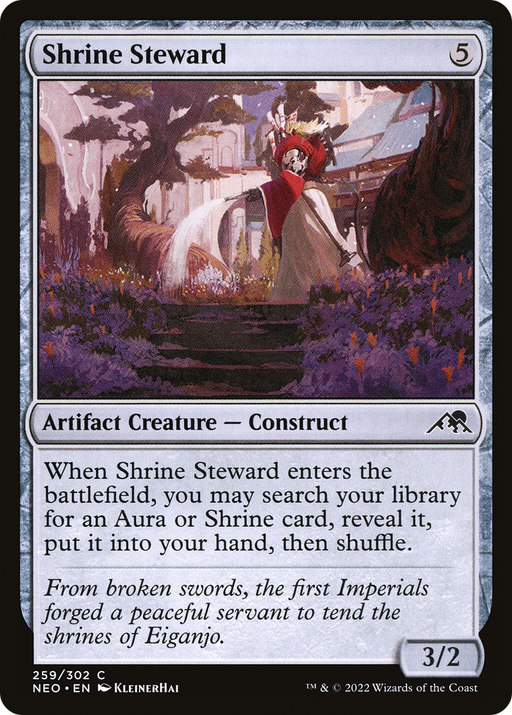 Shrine Steward (NEO-259) [Kamigawa: Neon Dynasty] Foil MTG Single Wizards of the Coast