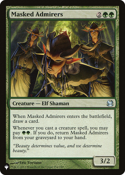 Masked Admirers (LIST-MMA-154) [Mystery Booster] The List MTG Single Wizards of the Coast