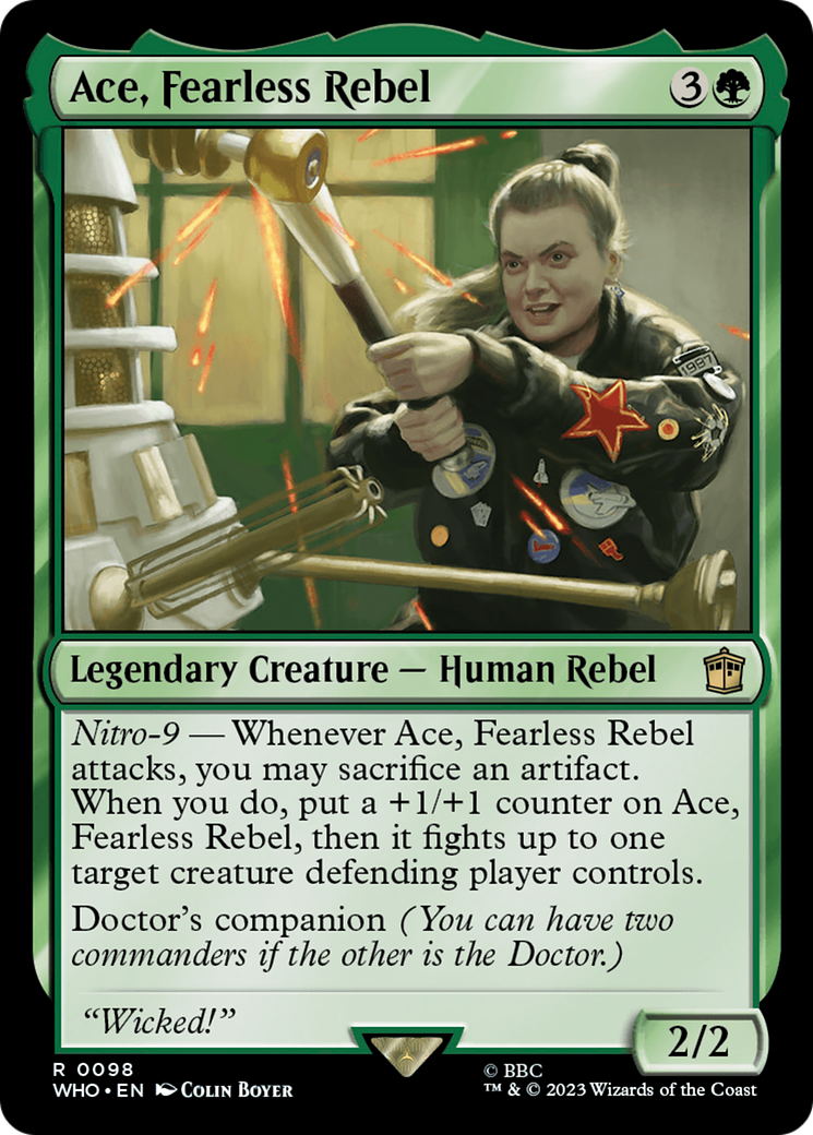 Ace, Fearless Rebel (WHO-098) [Doctor Who] MTG Single Wizards of the Coast
