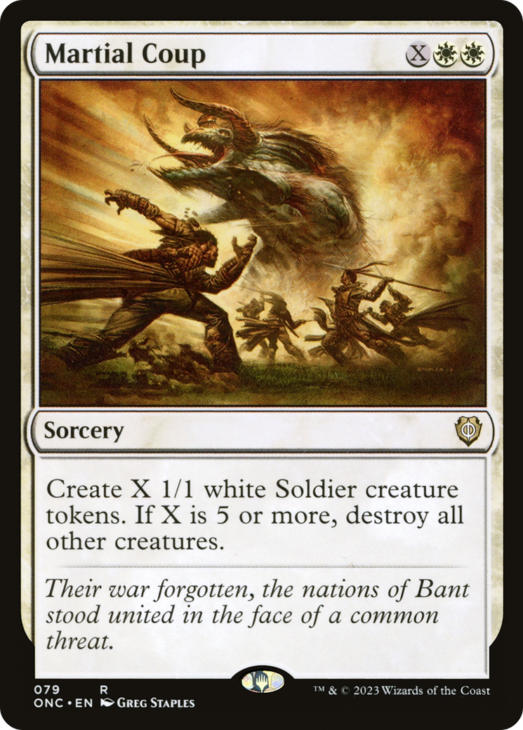 Martial Coup (ONC-079) [Phyrexia: All Will Be One Commander] MTG Single Wizards of the Coast