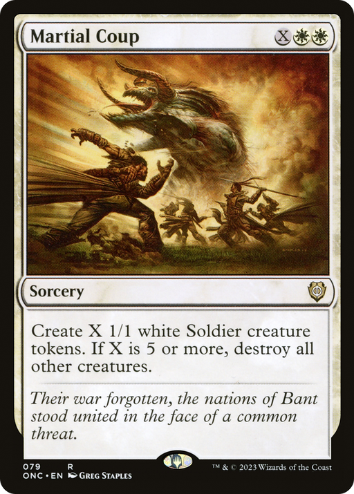 Martial Coup (ONC-079) [Phyrexia: All Will Be One Commander] MTG Single Wizards of the Coast
