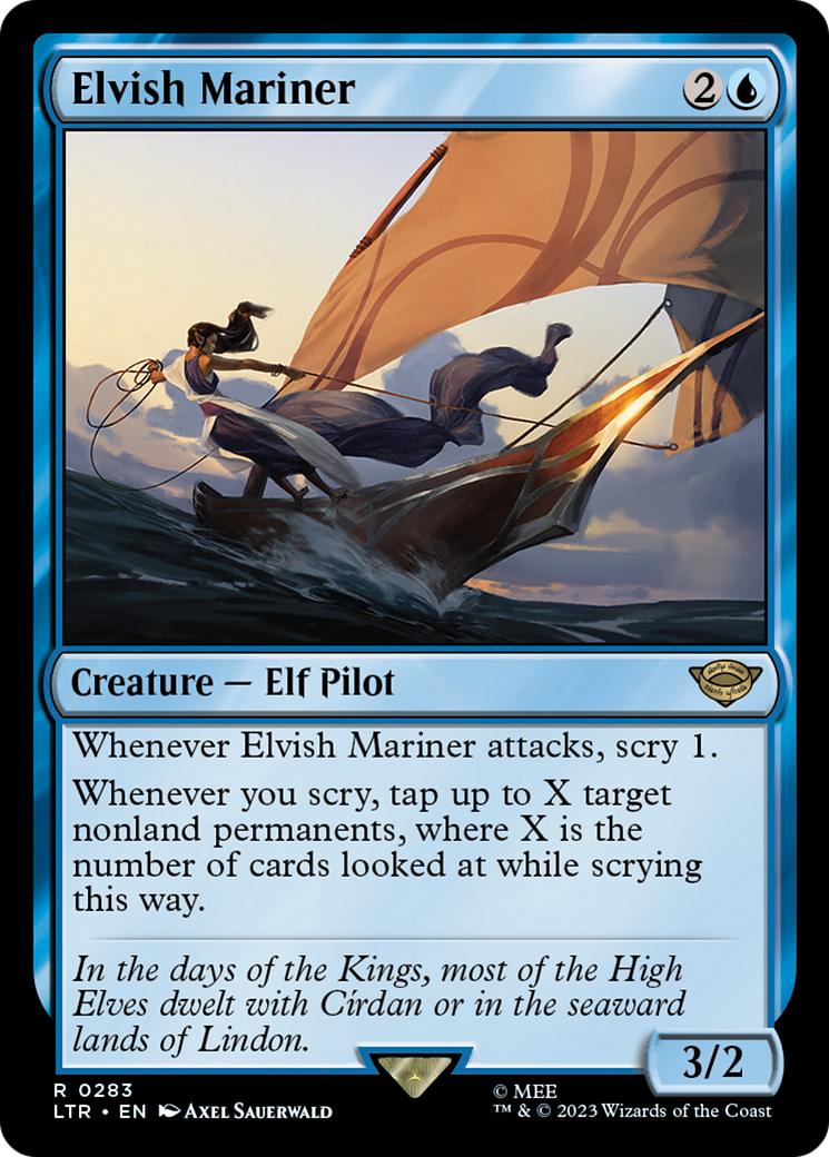 Elvish Mariner (LTR-283) [The Lord of the Rings: Tales of Middle-earth] Foil MTG Single Wizards of the Coast