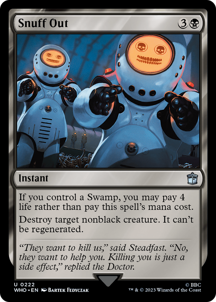 Snuff Out (WHO-222) [Doctor Who] Foil MTG Single Wizards of the Coast