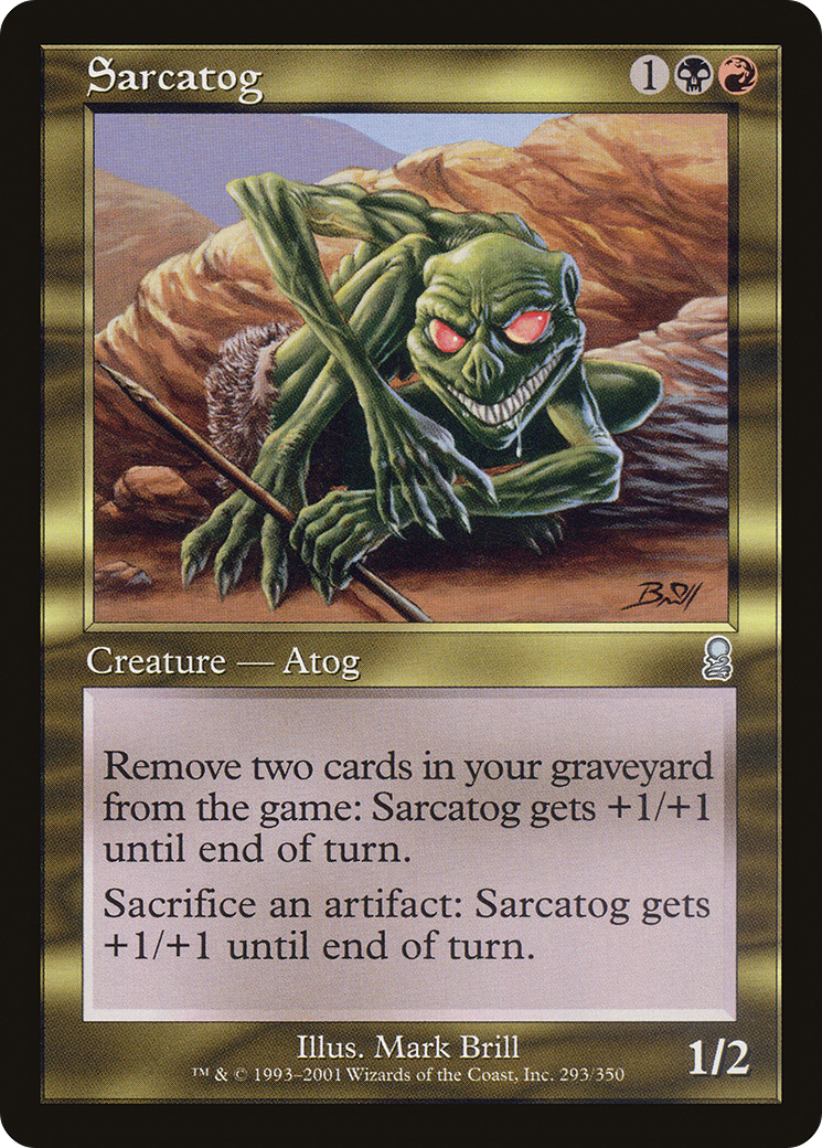 Sarcatog (ODY-293) [Odyssey] Foil MTG Single Wizards of the Coast