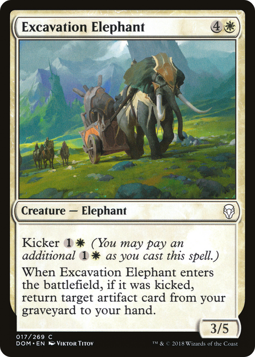 Excavation Elephant (DOM-017) [Dominaria] MTG Single Wizards of the Coast