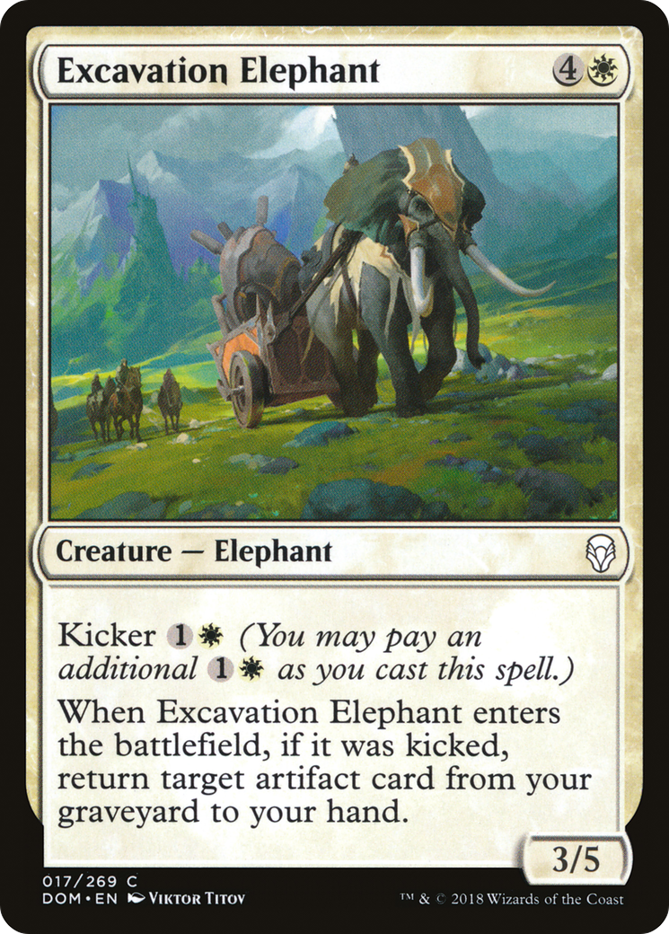 Excavation Elephant (DOM-017) [Dominaria] Foil MTG Single Wizards of the Coast