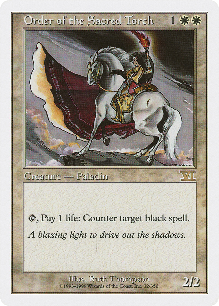 Order of the Sacred Torch (6ED-032) [Classic Sixth Edition] MTG Single Wizards of the Coast