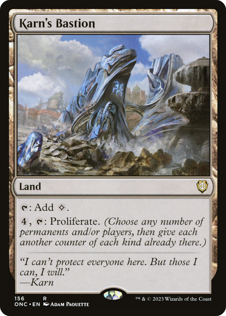 Karn's Bastion (ONC-156) [Phyrexia: All Will Be One Commander] MTG Single Wizards of the Coast