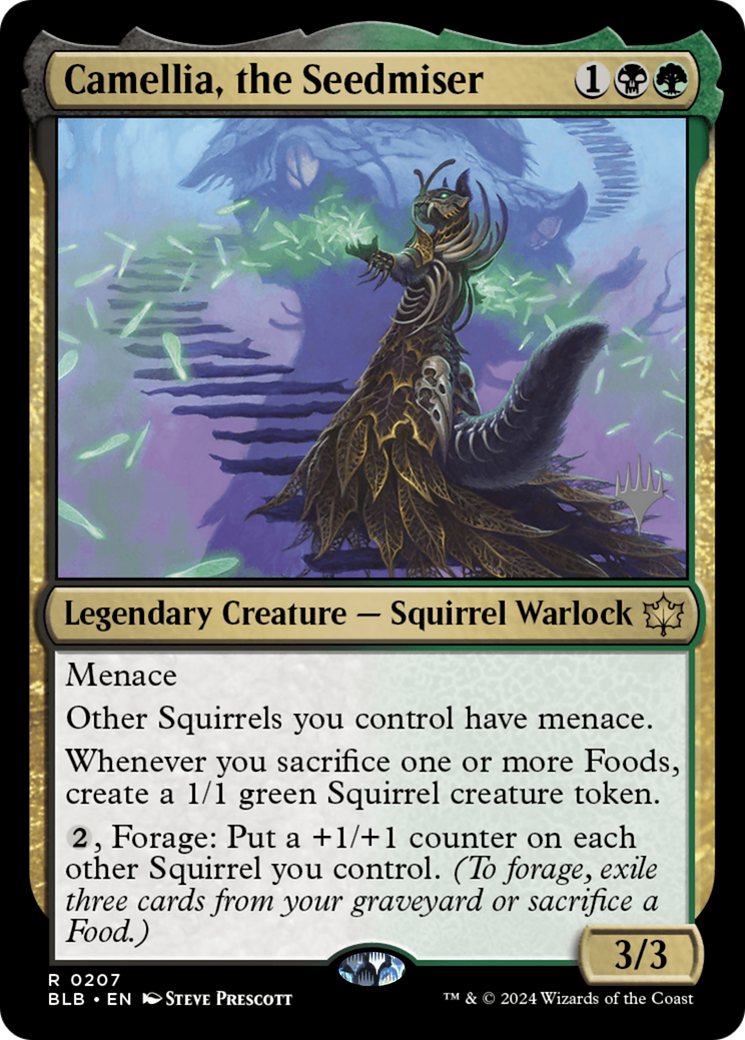 Camellia, the Seedmiser (PPBLB-207) [Bloomburrow Promos] Foil MTG Single Wizards of the Coast
