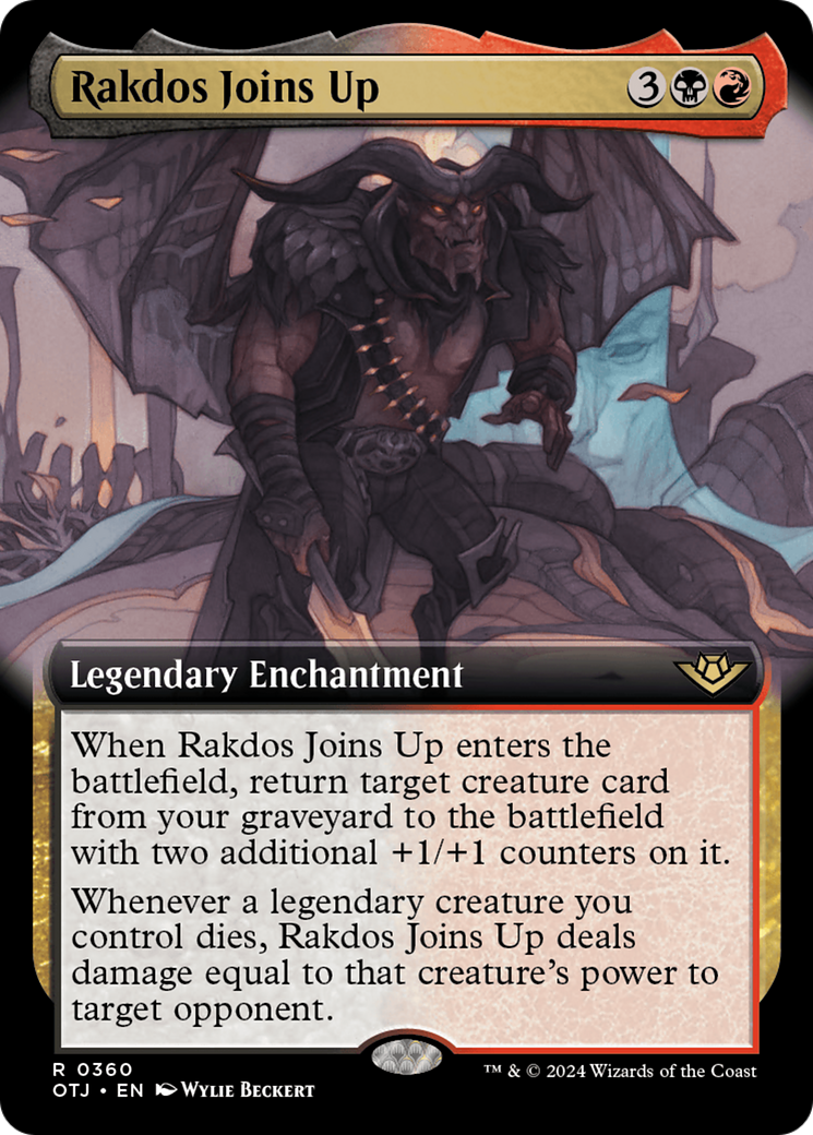 Rakdos Joins Up (OTJ-360) [Outlaws of Thunder Junction] (Extended Art) Foil MTG Single Wizards of the Coast