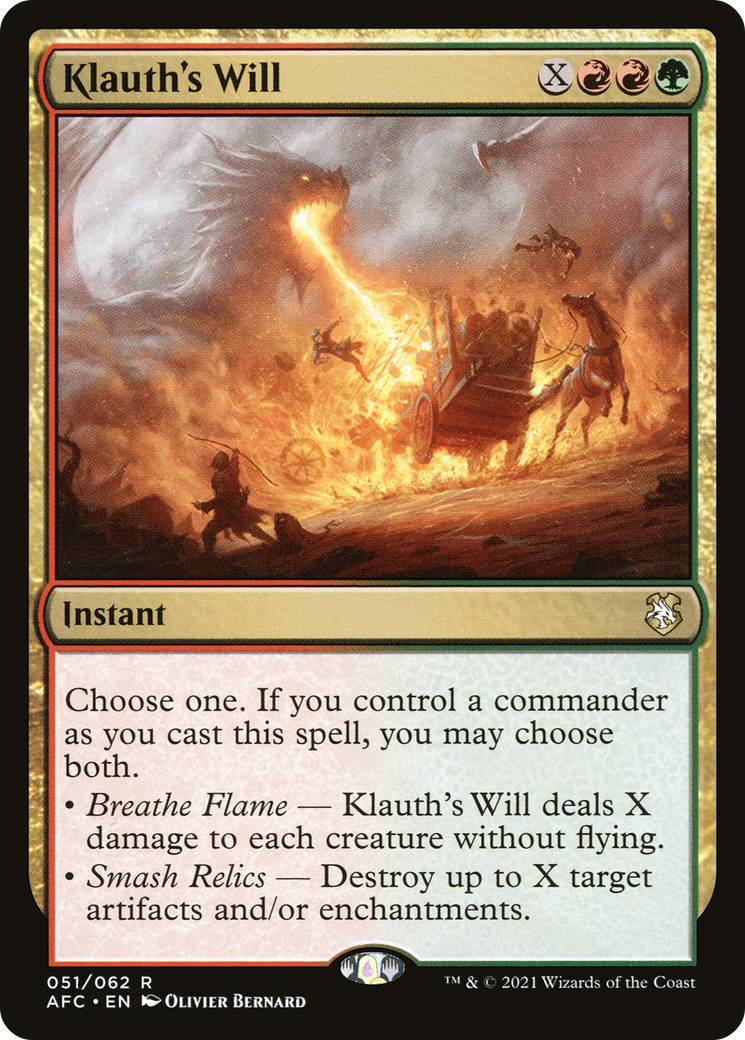 Klauth's Will (AFC-051) [Forgotten Realms Commander] MTG Single Wizards of the Coast