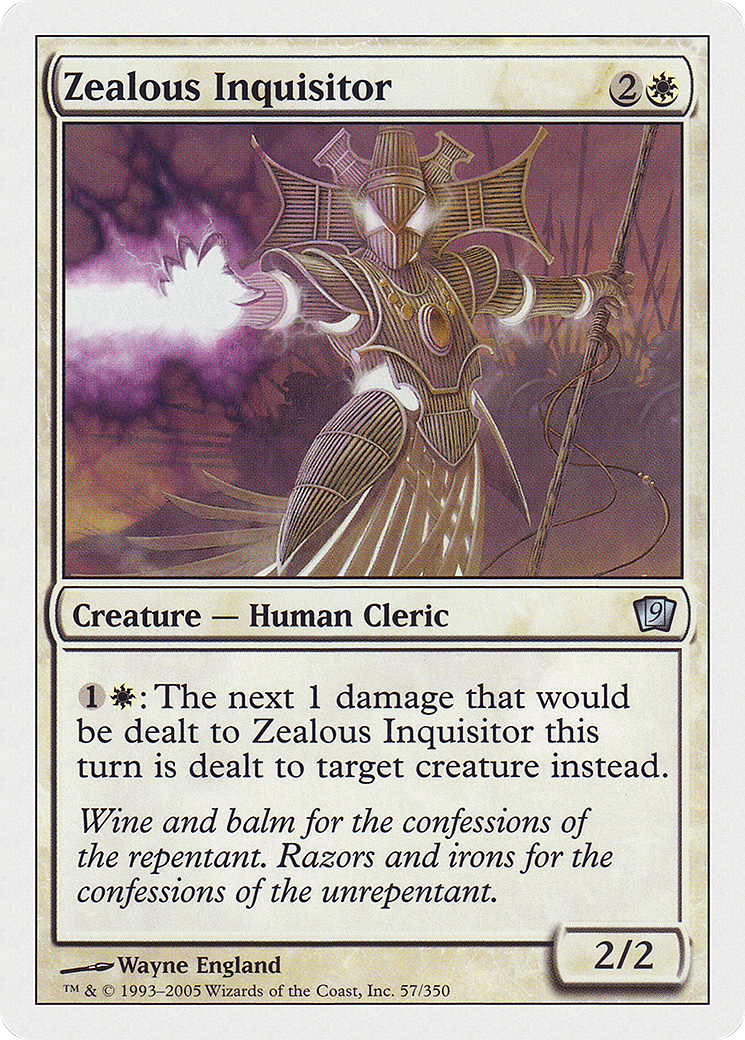 Zealous Inquisitor (9ED-057) [9th Edition] Foil MTG Single Wizards of the Coast