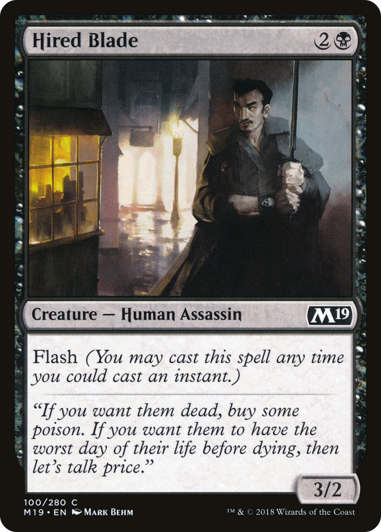 Hired Blade (M19-100) [Core Set 2019] Foil MTG Single Wizards of the Coast
