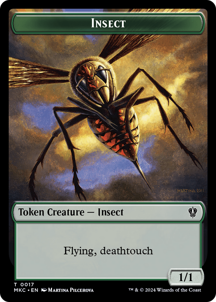 Insect (TMKC-017) [Tokens] Murders at Karlov Manor Commander Tokens Foil MTG Single Wizards of the Coast