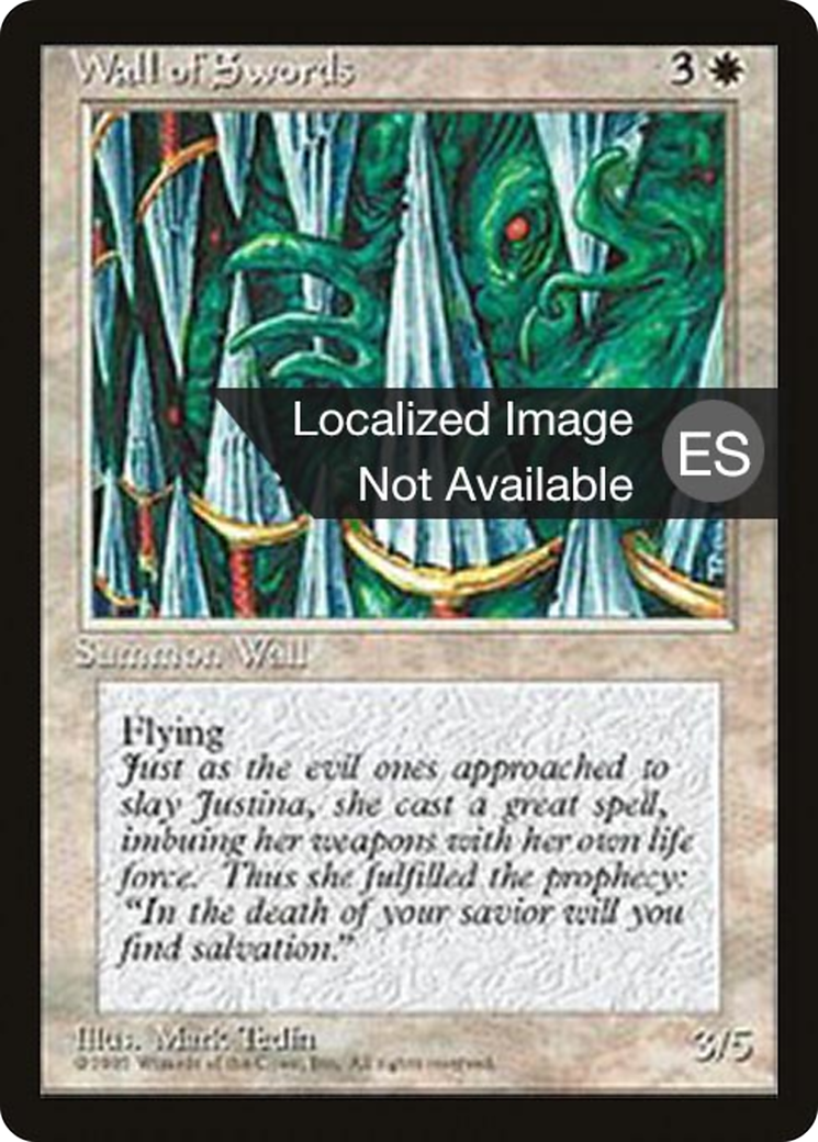 Wall of Swords (4BB-) [Fourth Edition Foreign Black Border] MTG Single Wizards of the Coast