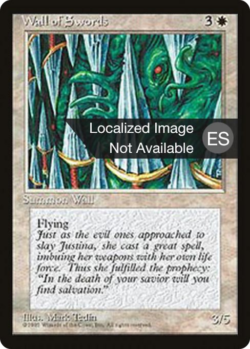 Wall of Swords (4BB-) [Fourth Edition Foreign Black Border] MTG Single Wizards of the Coast