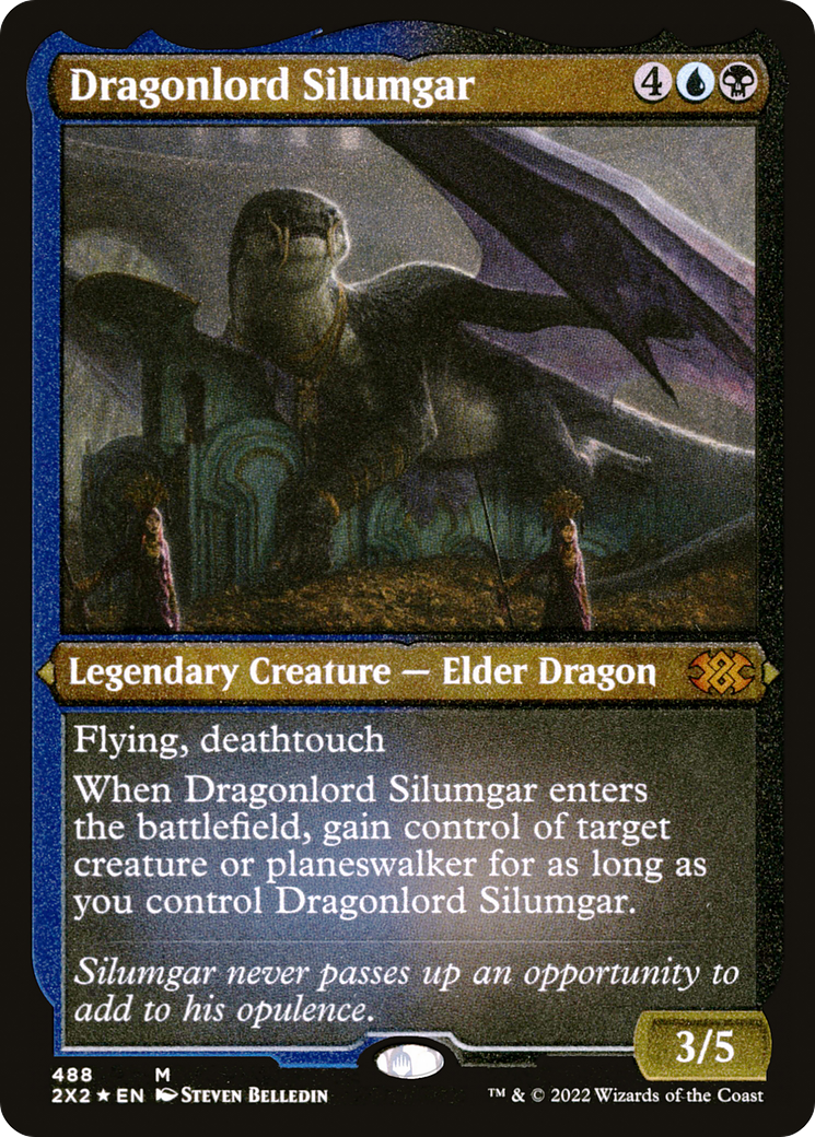 Dragonlord Silumgar (Foil Etched) (2X2-488) [Double Masters 2022] Foil MTG Single Wizards of the Coast
