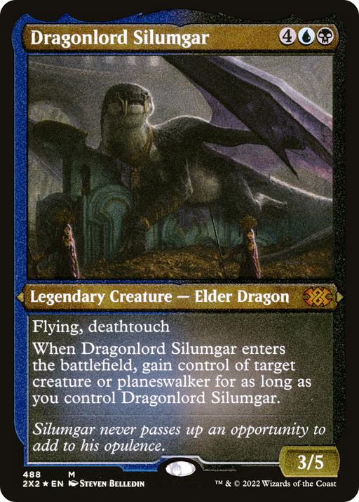 Dragonlord Silumgar (Foil Etched) (2X2-488) [Double Masters 2022] Foil MTG Single Wizards of the Coast