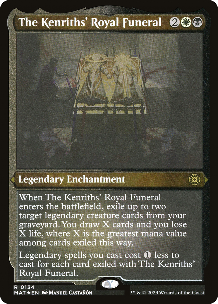 The Kenriths' Royal Funeral (MAT-134) [March of the Machine: The Aftermath] Etched Foil MTG Single Wizards of the Coast