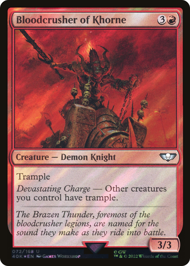 Bloodcrusher of Khorne (40K-72★) [Warhammer 40,000 Commander] Foil MTG Single Wizards of the Coast