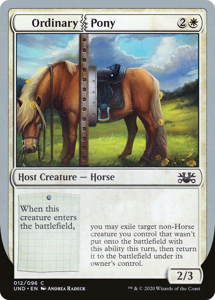Ordinary Pony (UND-012) [Unsanctioned] MTG Single Wizards of the Coast