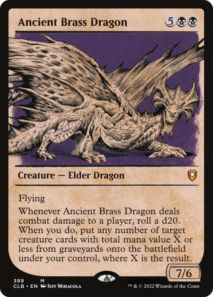 Ancient Brass Dragon (CLB-389) [Commander Legends: Battle for Baldur's Gate] (Showcase) Foil MTG Single Wizards of the Coast