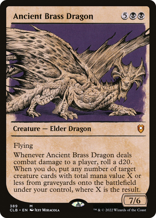 Ancient Brass Dragon (CLB-389) [Commander Legends: Battle for Baldur's Gate] (Showcase) Foil MTG Single Wizards of the Coast