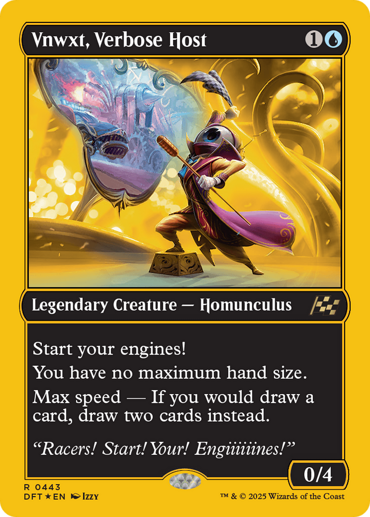 Vnwxt, Verbose Host (First-Place Foil) (DFT-443) [Aetherdrift] Foil MTG Single Wizards of the Coast