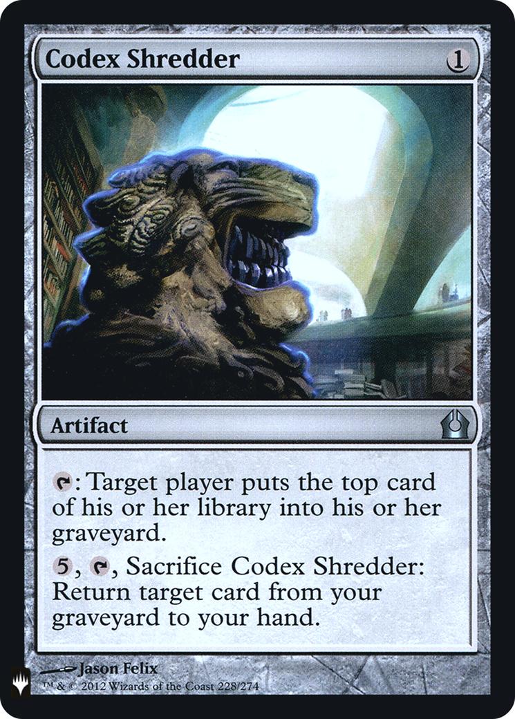 Codex Shredder (LIST-228) [Mystery Booster] The List Foil MTG Single Wizards of the Coast