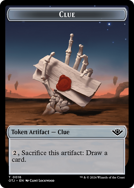 Clue (TOTJ-016) [Tokens] Outlaws of Thunder Junction Tokens Foil MTG Single Wizards of the Coast
