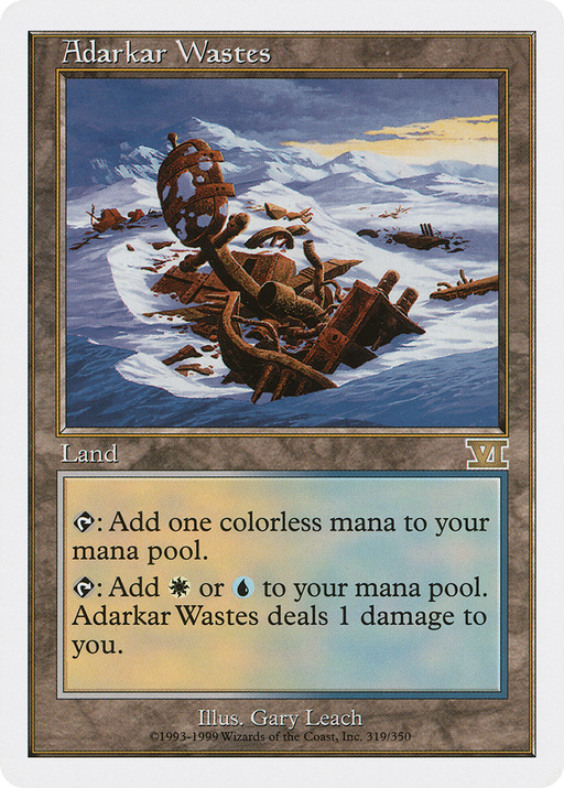 Adarkar Wastes (6ED-319) [Classic Sixth Edition] MTG Single Wizards of the Coast