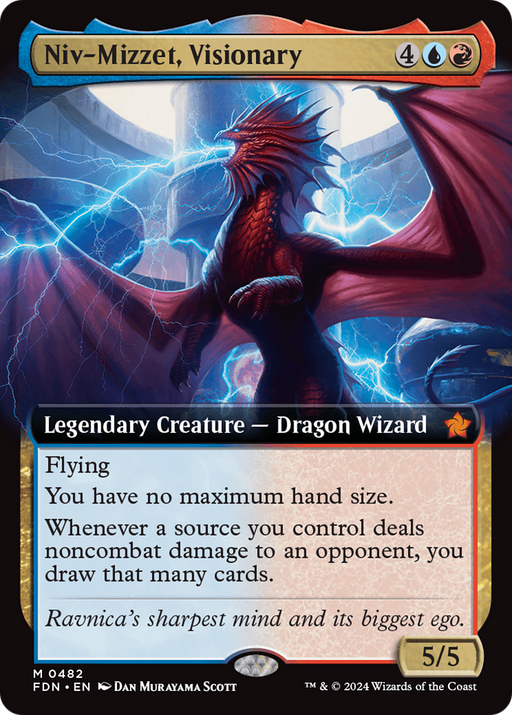 Niv-Mizzet, Visionary (FDN-482) [Foundations] (Extended Art) MTG Single Wizards of the Coast