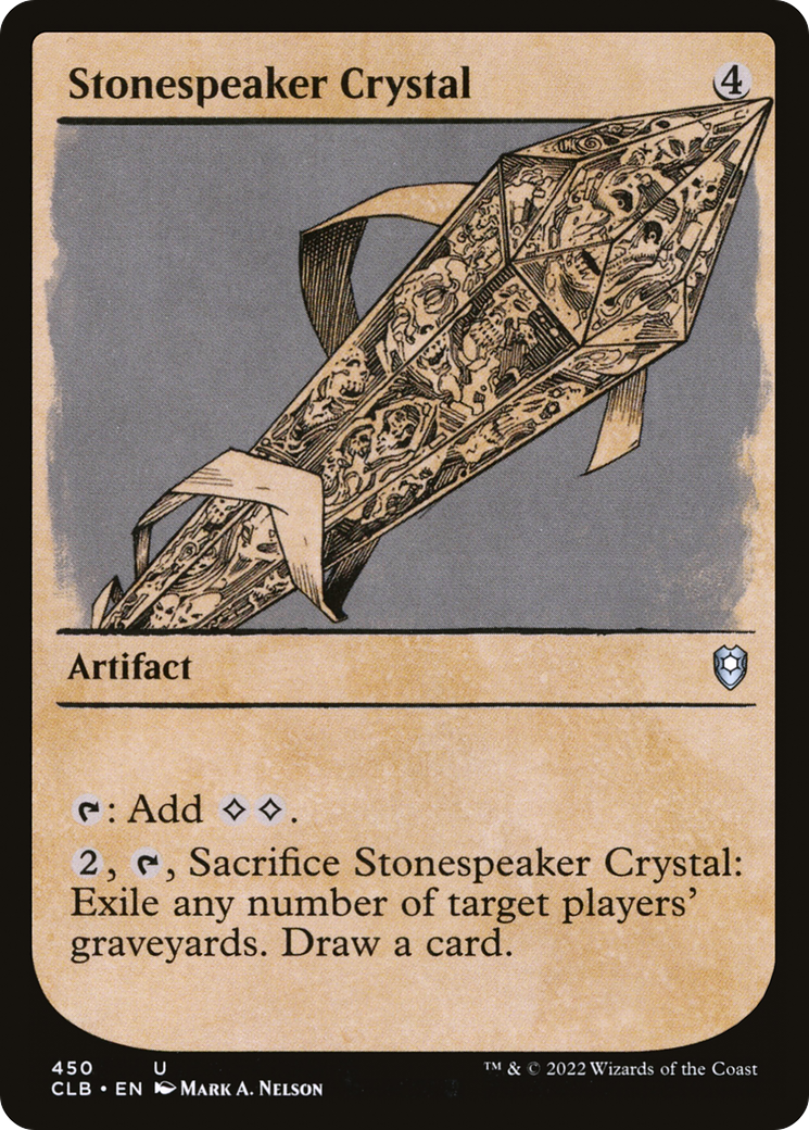 Stonespeaker Crystal (CLB-450) [Commander Legends: Battle for Baldur's Gate] (Showcase) MTG Single Wizards of the Coast