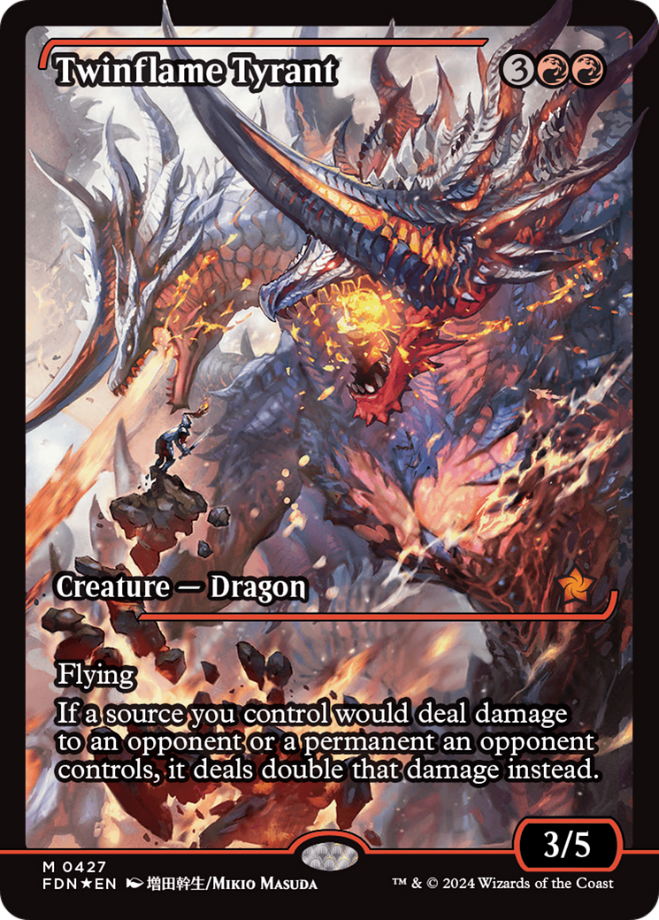 Twinflame Tyrant (FDN-427) [Foundations] (Showcase) Foil MTG Single Wizards of the Coast