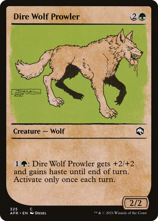 Dire Wolf Prowler (AFR-325) [Adventures in the Forgotten Realms] (Showcase) MTG Single Wizards of the Coast