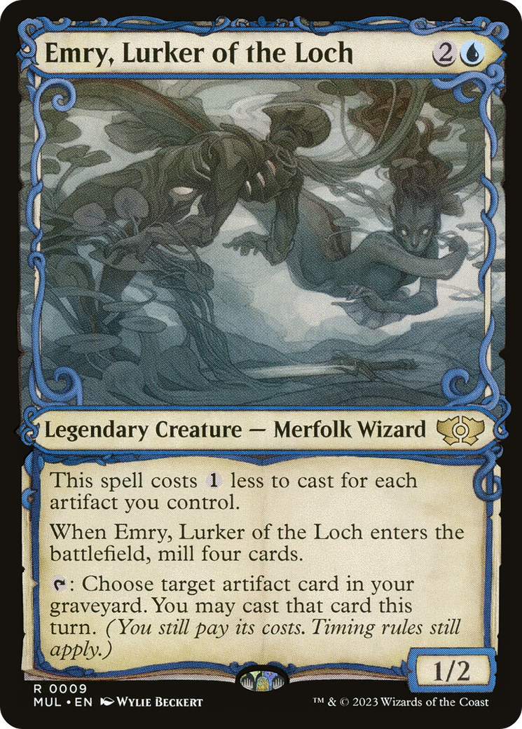 Emry, Lurker of the Loch (MUL-009) [Multiverse Legends] (Showcase) Foil MTG Single Wizards of the Coast