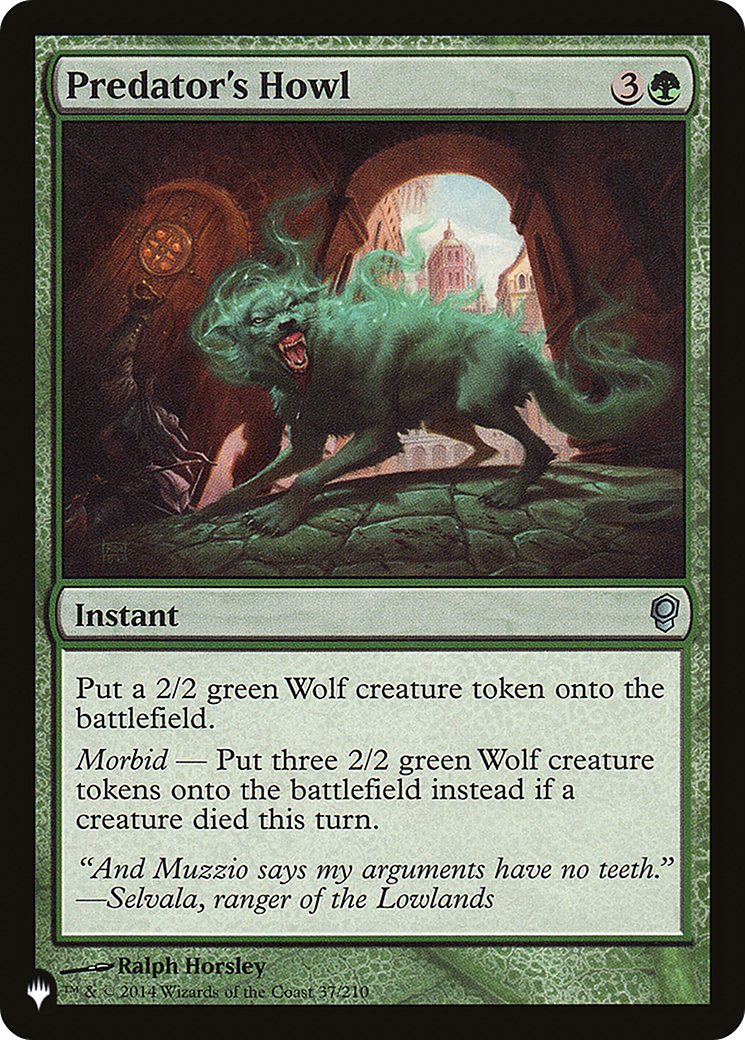 Predator's Howl (LIST-CNS-37) [Mystery Booster] The List MTG Single Wizards of the Coast