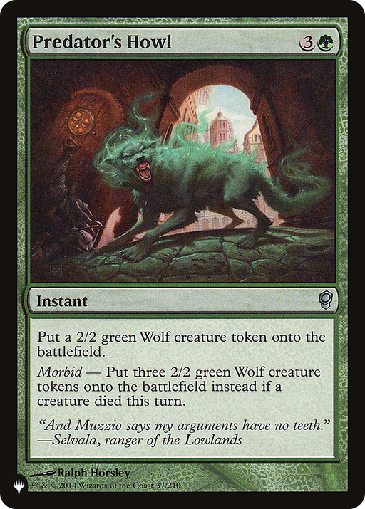 Predator's Howl (LIST-CNS-37) [Mystery Booster] The List MTG Single Wizards of the Coast