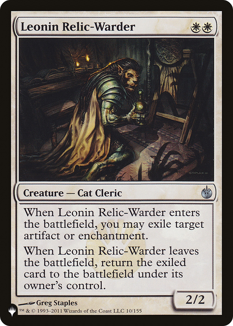 Leonin Relic-Warder (LIST-MBS-10) [Mystery Booster] The List MTG Single Wizards of the Coast