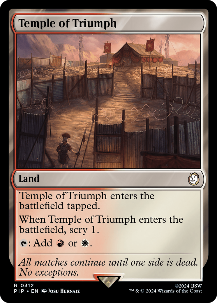 Temple of Triumph (PIP-312) [Fallout] MTG Single Wizards of the Coast