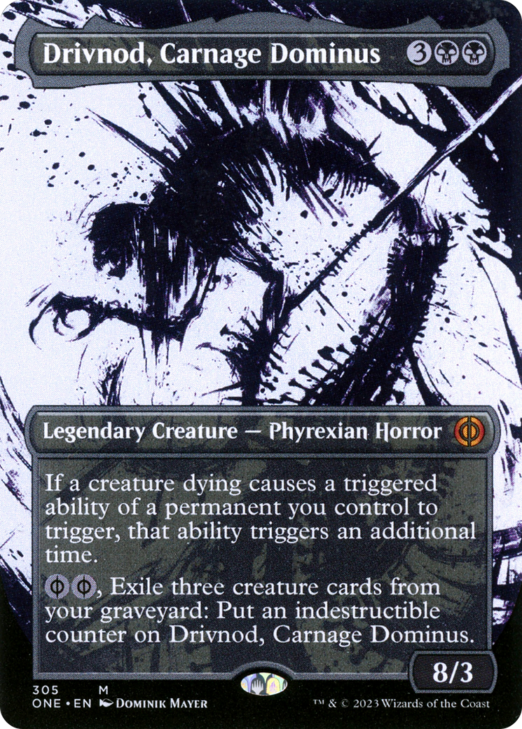 Drivnod, Carnage Dominus (ONE-305) [Phyrexia: All Will Be One] (Showcase) (Borderless) Foil MTG Single Wizards of the Coast