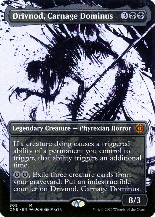 Drivnod, Carnage Dominus (ONE-305) [Phyrexia: All Will Be One] (Showcase) (Borderless) MTG Single Wizards of the Coast
