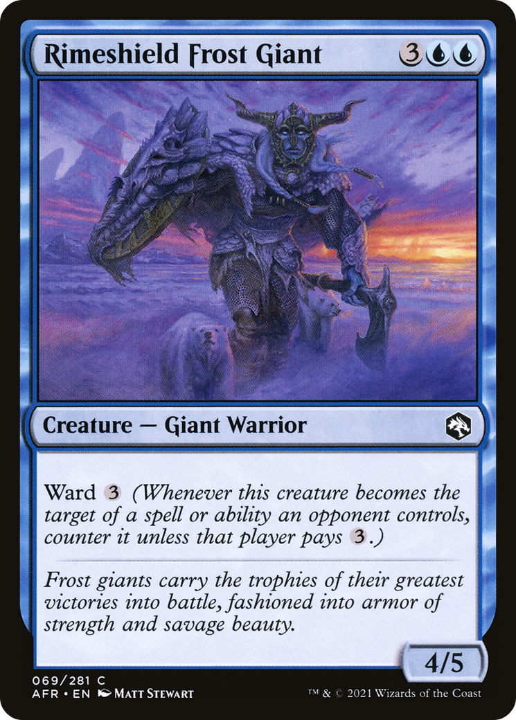 Rimeshield Frost Giant (AFR-069) [Adventures in the Forgotten Realms] Foil MTG Single Wizards of the Coast