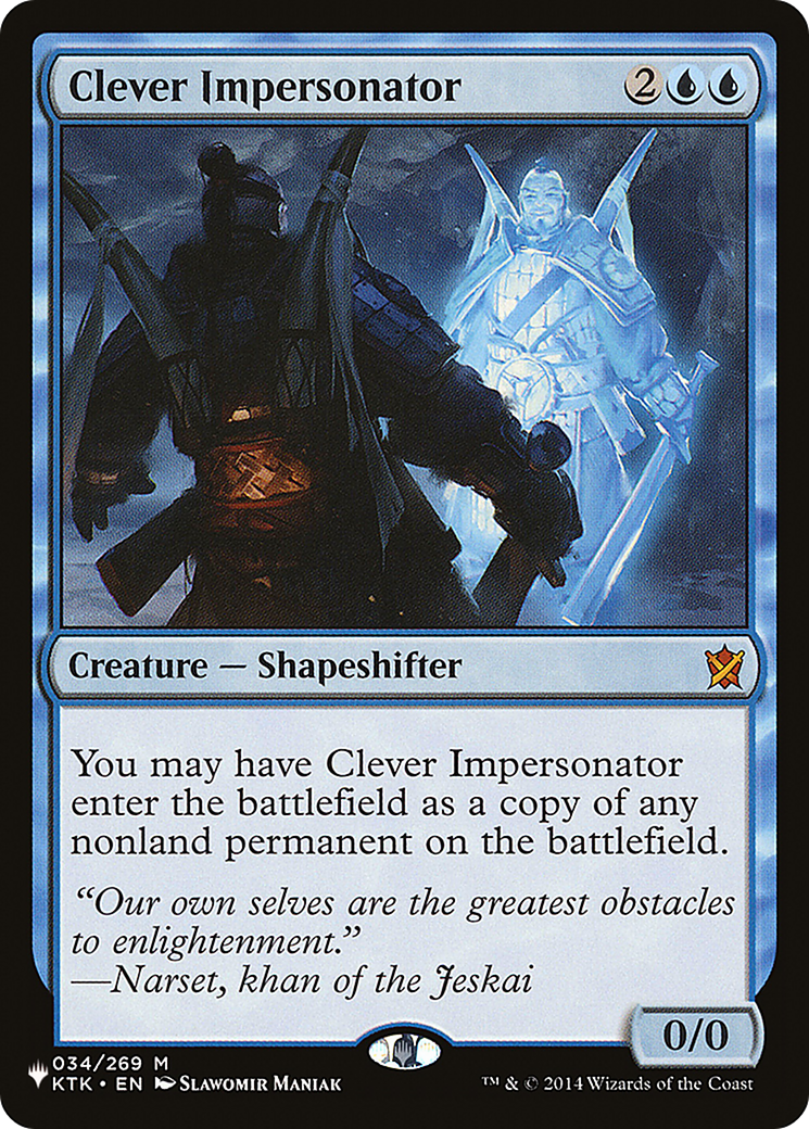 Clever Impersonator (LIST-034/269) [Mystery Booster] The List MTG Single Wizards of the Coast