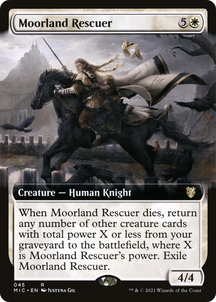 Moorland Rescuer (MIC-045) [Midnight Hunt Commander] (Extended Art) MTG Single Wizards of the Coast