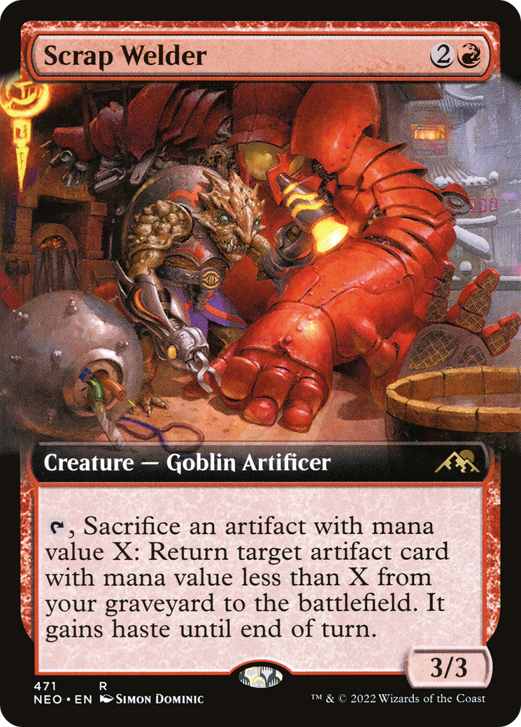 Scrap Welder (NEO-471) [Kamigawa: Neon Dynasty] (Extended Art) Foil MTG Single Wizards of the Coast