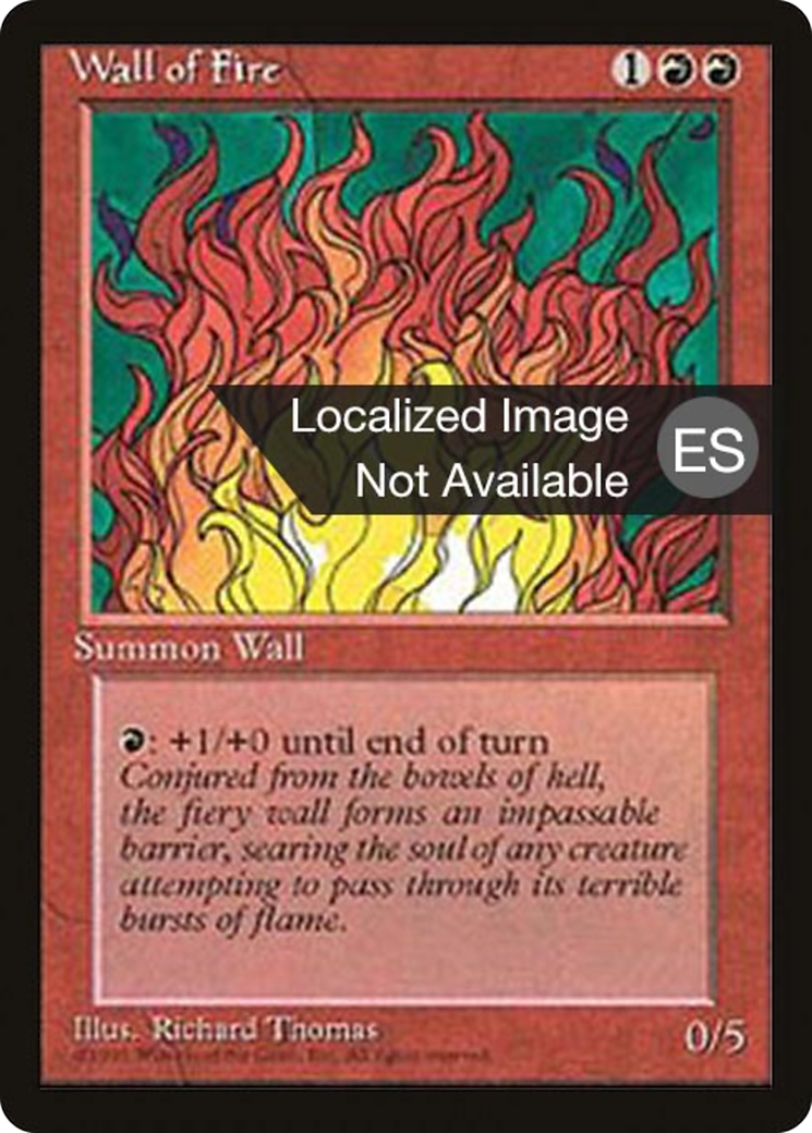 Wall of Fire (4BB-230) [Fourth Edition Foreign Black Border] MTG Single Wizards of the Coast