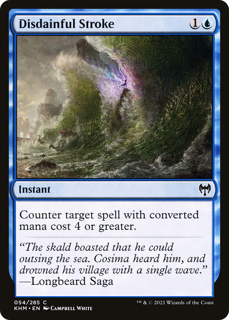 Disdainful Stroke (KHM-054) [Kaldheim] Foil MTG Single Wizards of the Coast