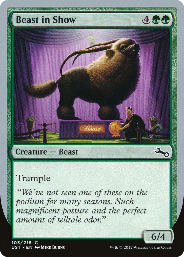 Beast in Show (B) (UST-103) [Unstable] Foil MTG Single Wizards of the Coast