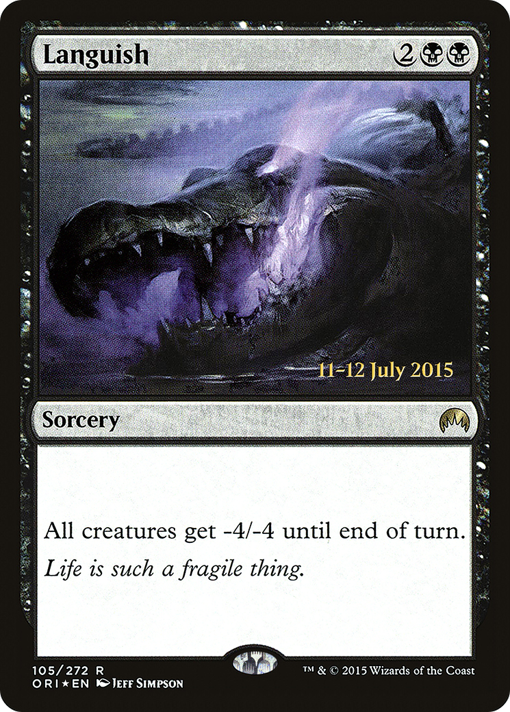 Languish (PRE-105) [Magic Origins Promos] Foil MTG Single Wizards of the Coast